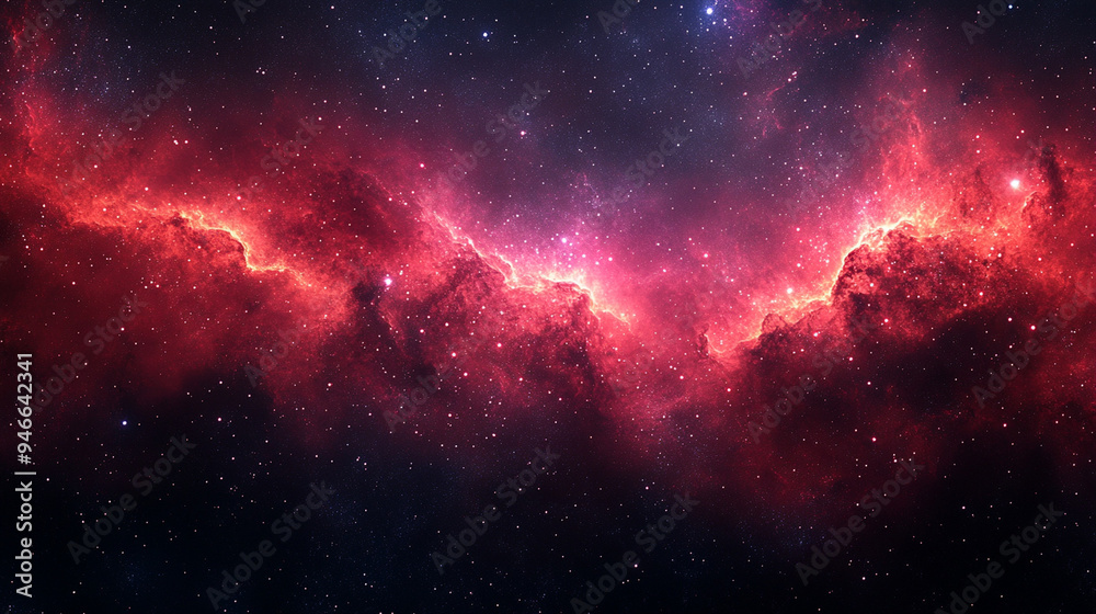 Fototapeta premium dark red starfield constellation in outer space