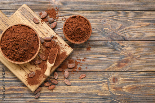 Premium cocoa powder and ra...