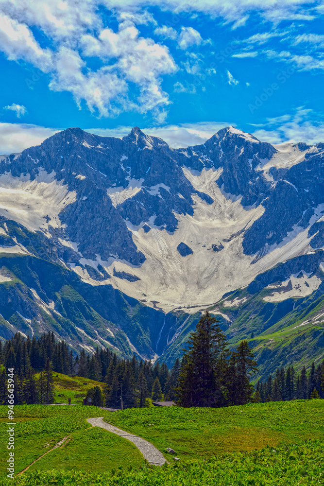 Obraz premium Das Lechquellengebirge in Vorarlberg (Österreich)