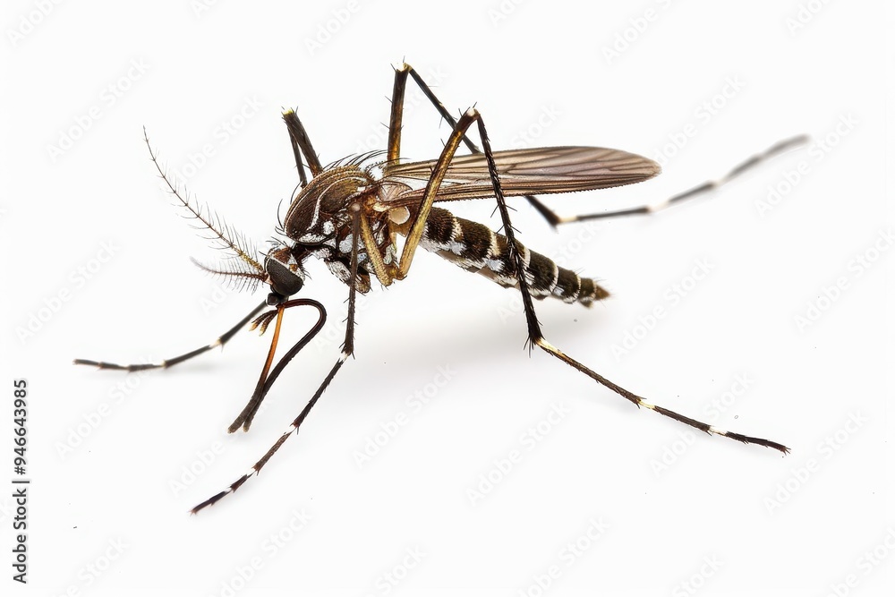 mosquito isolated on white background extreme closeup of insect pest macro photography mosquito isolated on white background extreme closeup of insect pest macro photography