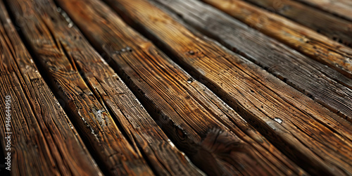 Natural Wood Grain: A close-up of weathered wooden boards, showcasing the intricate texture and coloration.