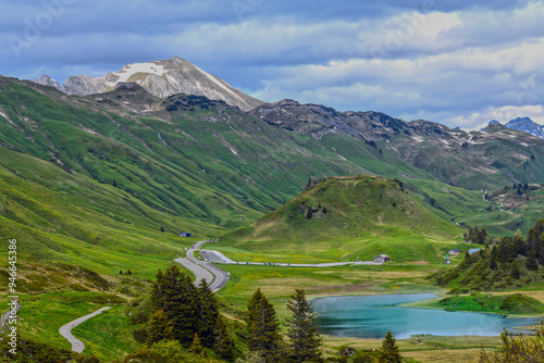 Der Kalbelesee am Hochtannbergpass in Warth Vorarlberg, Österreich photo