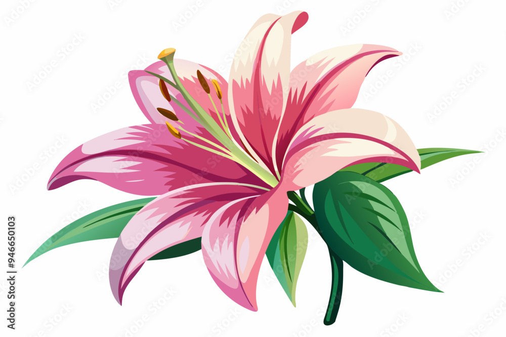 Lily Flower, watercolor clipart illustration with isolated background Lily Flower, watercolor clipart illustration with isolated background