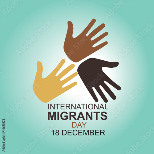 international migrants days vector