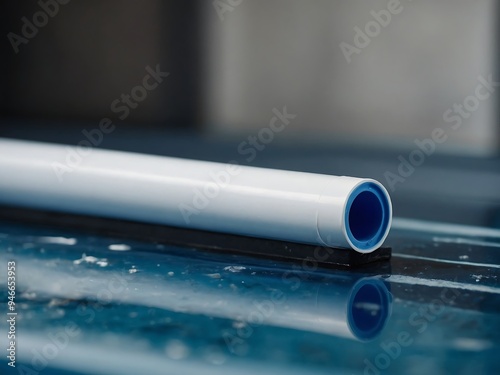 Small Blue Tube with White Ca photo