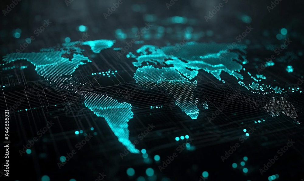 Obraz premium Beautiful Volumetric Logo For Cybersecurity. Ai generated