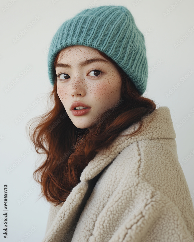 portrait of a woman in winter clothes