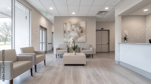 Patient anticipation: hospital waiting area, families and individuals gather with hope and concern, awaiting news and updates, a space filled with emotions, quiet reflection, and shared humanity