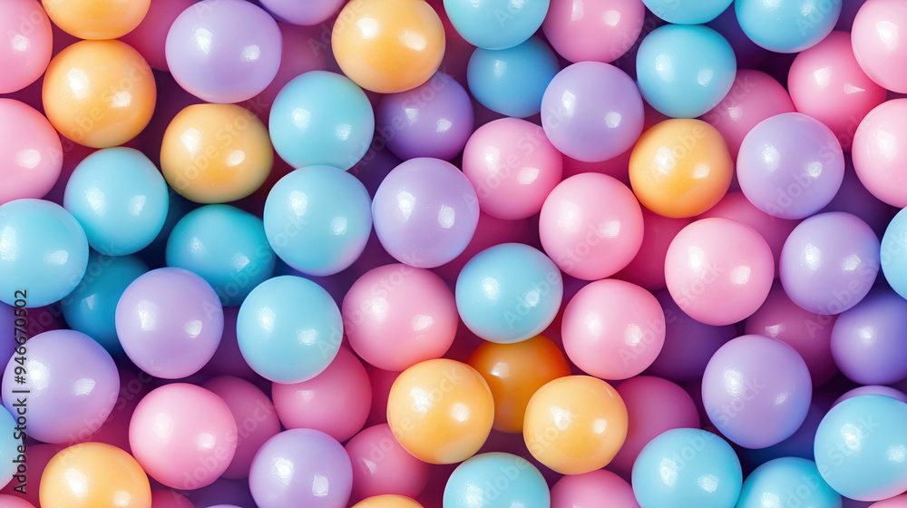 A pattern of multi-coloured balls in pastel colours. Background A pattern of multi-coloured balls in pastel colours. Background