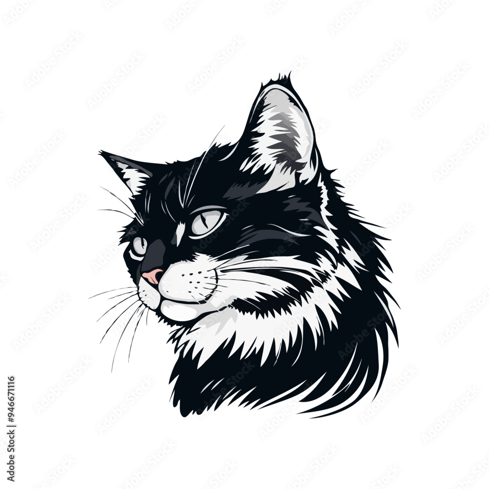 Black cat vector illustration. Cute Cat logo design idea. Adorable pet logo Black cat vector illustration. Cute Cat logo design idea. Adorable pet logo