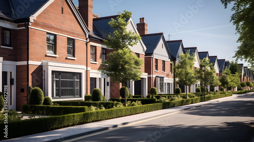 Architectural beauty of Suburban GS Houses Arranged in a Tranquil Neighborhood