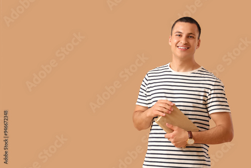 Handsome young happy man wi...