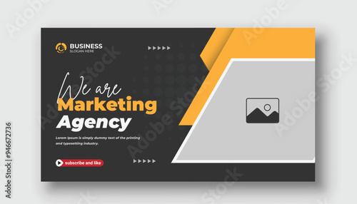 Modern YouTube video thumbnail for workshop promotion Corporate thumbnail and web banner template	