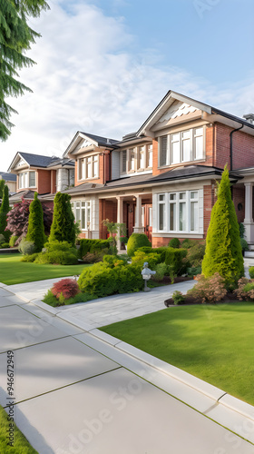 Architectural beauty of Suburban GS Houses Arranged in a Tranquil Neighborhood photo