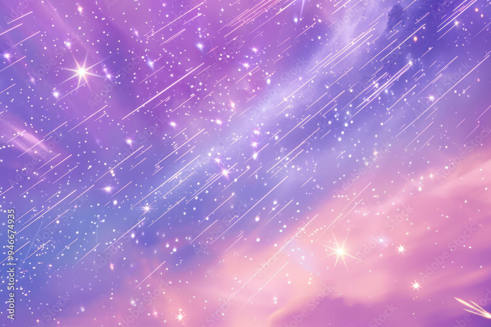 Whimsical celestial scene featuring shooting stars against a dreamy radial gradient background. Whimsical celestial scene featuring shooting stars against a dreamy radial gradient background.