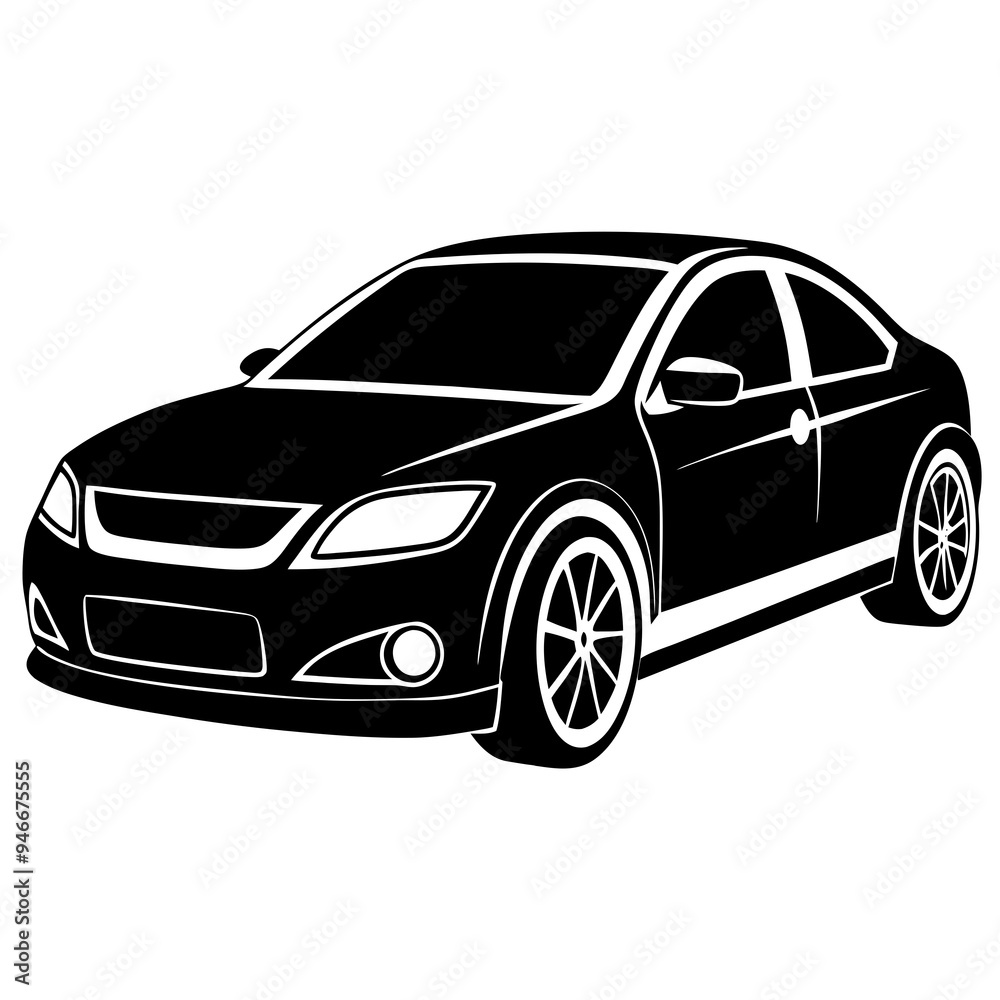 Car Silhouette Black Vector Car Silhouette Black Vector