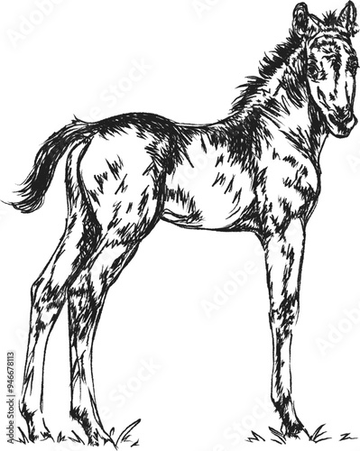 Foal sketch illustration