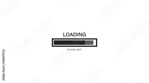 screen bar loading animation isolated alpha channel. looping animation video photo