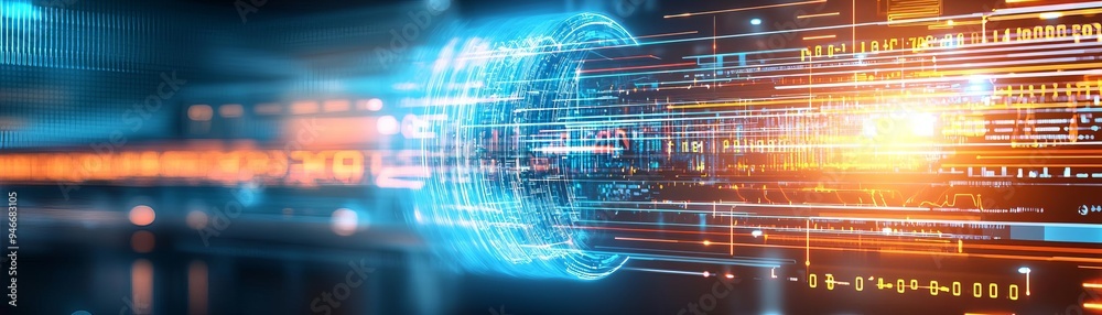 An abstract visualization of secure data transmission, where credentials and a firewall play a key role in multifactor authentication, surrounded by glowing security symbols An abstract visualization of secure data transmission, where credentials and a firewall play a key role in multifactor authentication, surrounded by glowing security symbols