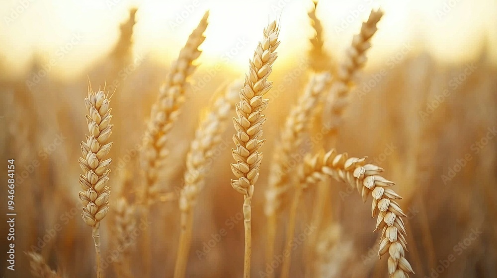 A close-up of a wheat field with the sun shining through the ears of wheat in the background is an image that showcases the beauty of nature A close-up of a wheat field with the sun shining through the ears of wheat in the background is an image that showcases the beauty of nature