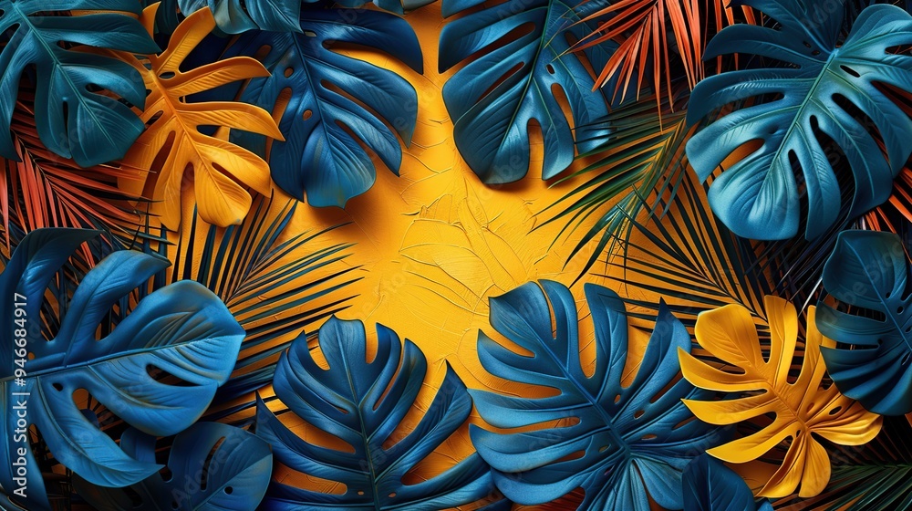 Tropical Leaves Background Tropical Leaves Background
