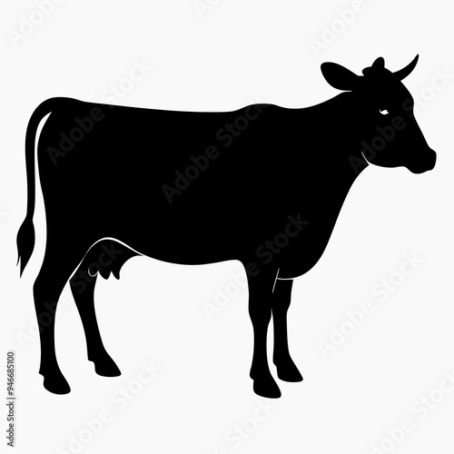 Cow Silhouette Black Vector