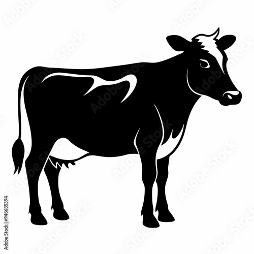 Cow Silhouette Black Vector