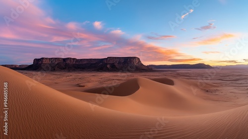 Sand Dunes at Sunset in the Sahara Desert