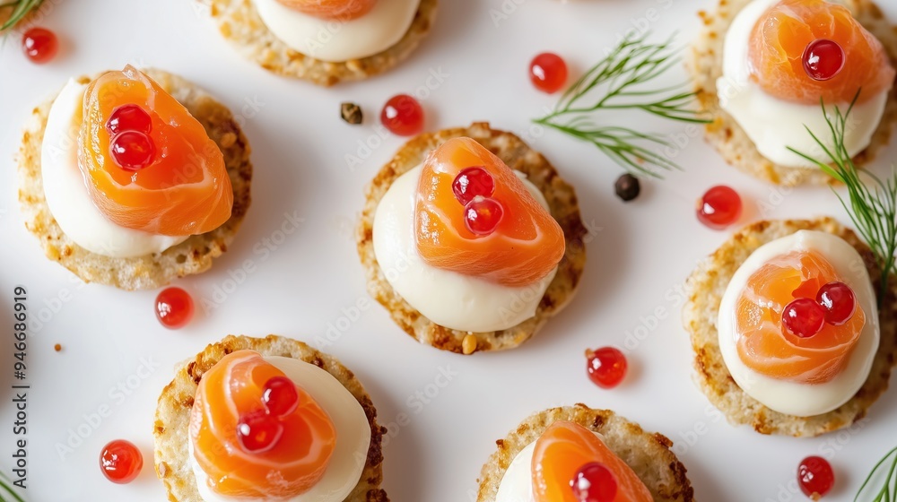 canape with salmon