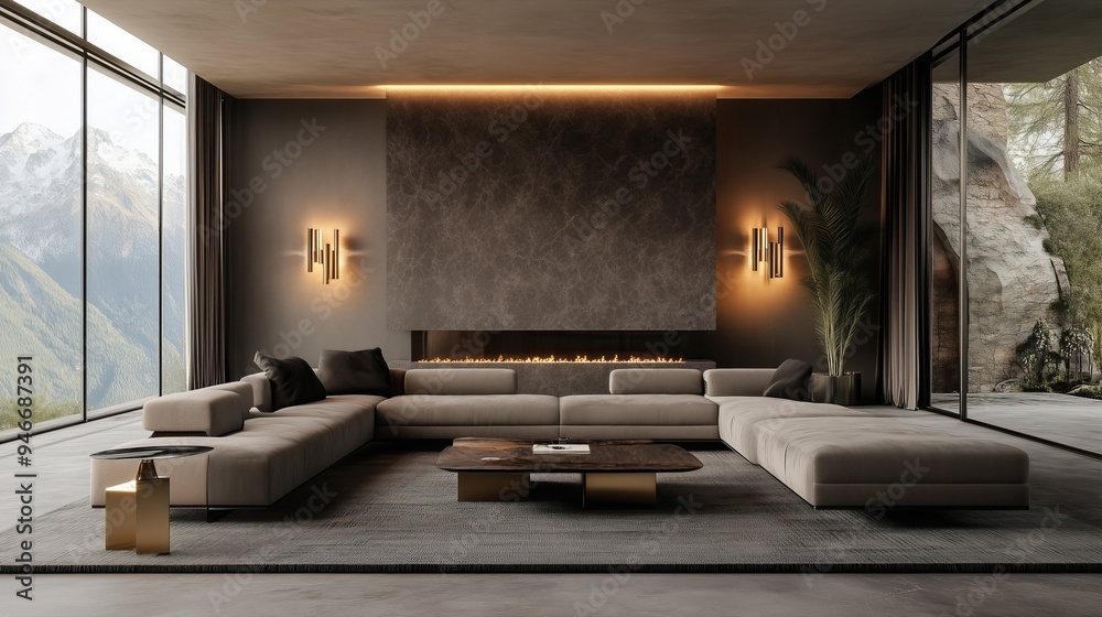 large living room boasting a modern wall lamp large living room boasting a modern wall lamp