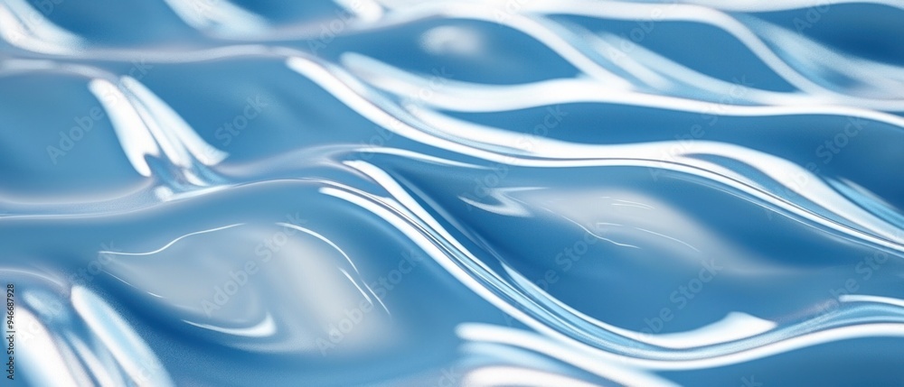 Fototapeta premium Abstract Blue and White Wavy Texture