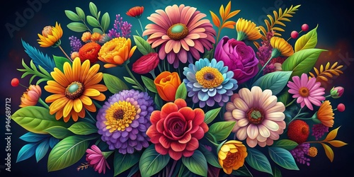 A Vibrant Bouquet of Flower...
