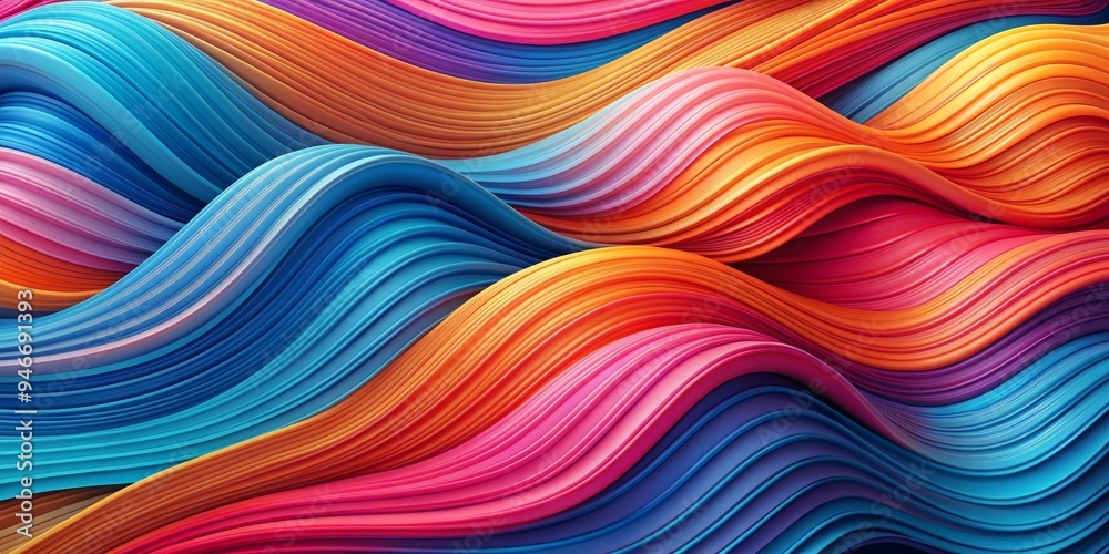 Abstract Colorful Wave Composition, 3D Render, Curved Lines, Gradient, Abstract Art, Abstract Background, Digital Art Abstract Colorful Wave Composition, 3D Render, Curved Lines, Gradient, Abstract Art, Abstract Background, Digital Art