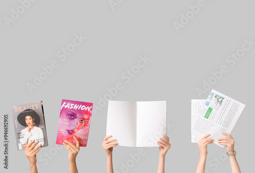 Female hands with different...