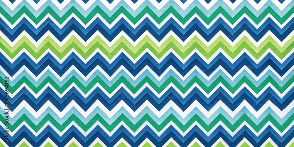 Abstract Zigzag Pattern with Blue, Green, and White Colors, Zigzag, Pattern, Geometric Abstract Zigzag Pattern with Blue, Green, and White Colors, Zigzag, Pattern, Geometric