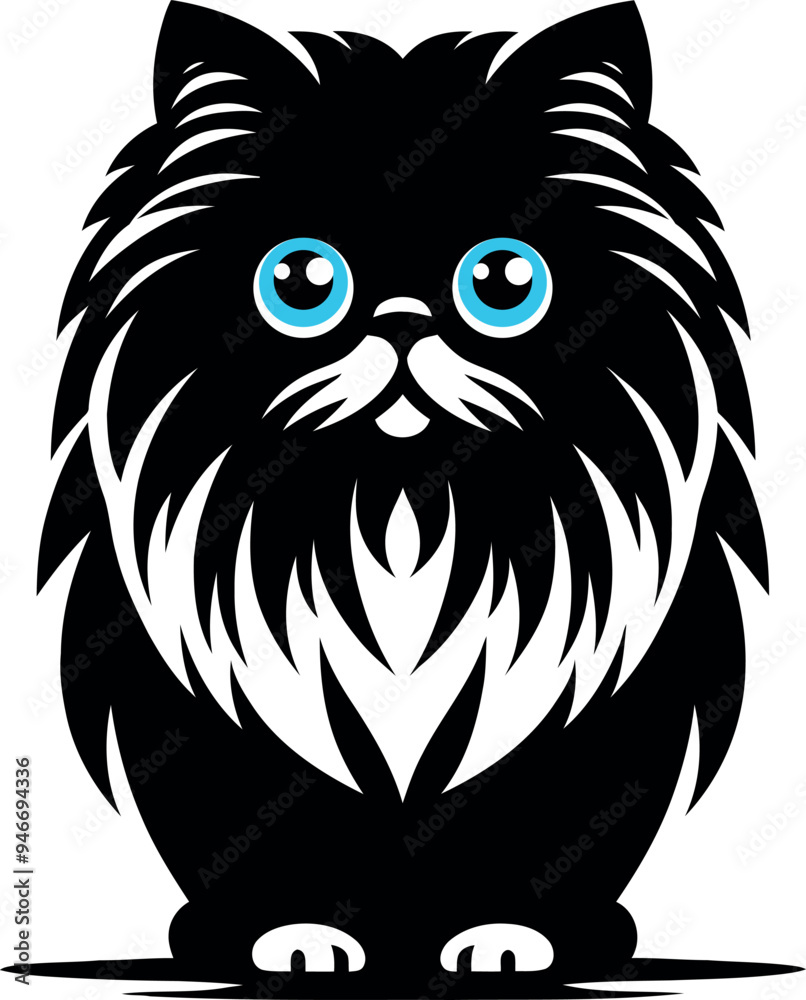 The elegance, simplicity, graceful design of the Persian cat silhouettes and icons
The elegance, simplicity, graceful design of the Persian cat silhouettes and icons