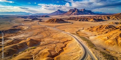 Aerial View of a Winding Ro...