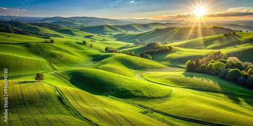 Aerial View of Rolling Gree...