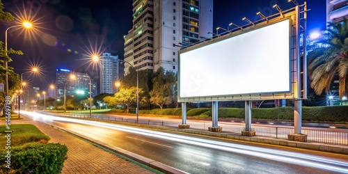 Blank Billboard on City Str...
