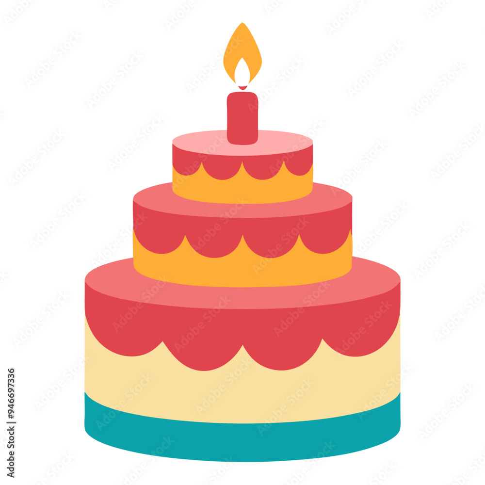 Birthday cake isolated on transparent background. Birthday cake isolated on transparent background.