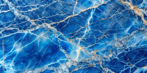 Blue Marble with Golden Vei...