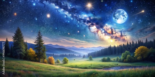 Celestial Landscape with a ...