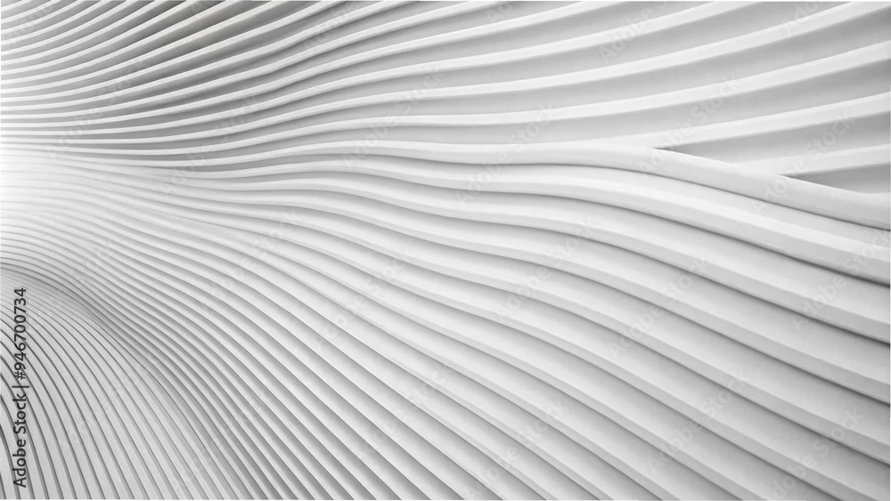 White background stripes 3D wavy pattern, elegant abstract striped pattern, interesting architectural minimal white grey backdrop, 3D render illustration,generative ai
White background stripes 3D wavy pattern, elegant abstract striped pattern, interesting architectural minimal white grey backdrop, 3D render illustration,generative ai