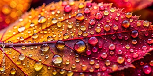 Dewdrops on a Vibrant Autum...