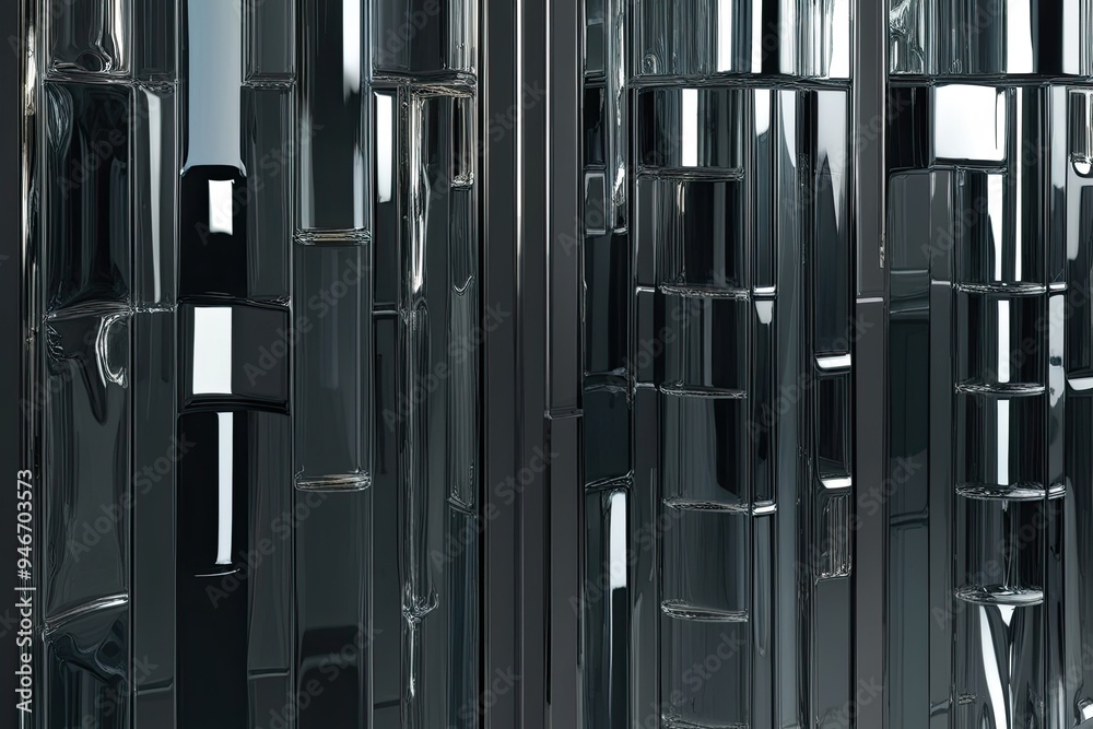 Three Dimensional Refraction of Luxurious Glass Pattern on Dark Surface Three Dimensional Refraction of Luxurious Glass Pattern on Dark Surface