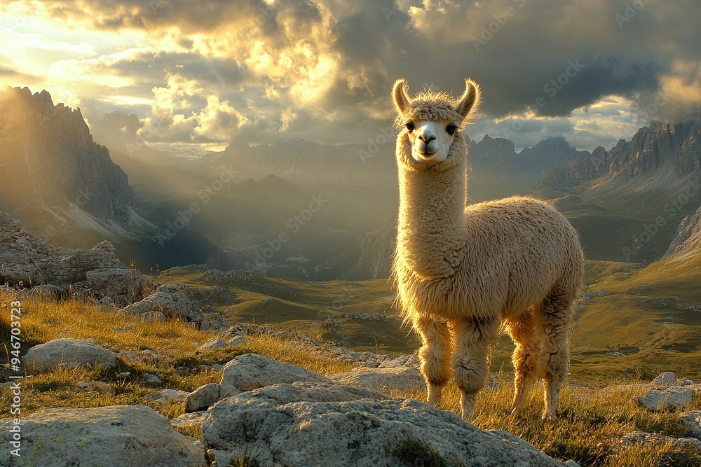 Fototapeta premium alpaca