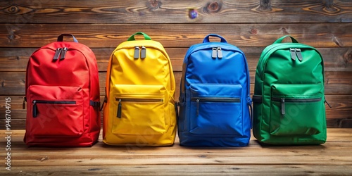 Four Backpacks in Primary C...