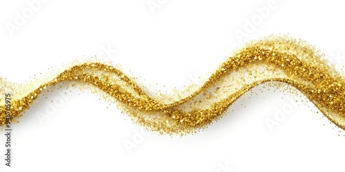 Golden Glitter Wave Abstrac...