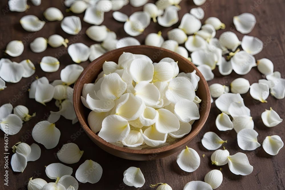 White Jasmine Petals for Wedding and Festival Decorations Collection White Jasmine Petals for Wedding and Festival Decorations Collection