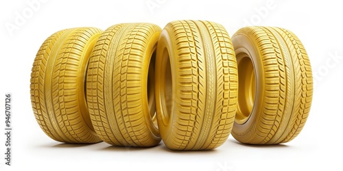 Golden Tire Row, 3D render, golden car tire, tire design, tire tread ,tire, gold photo